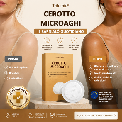 🤎 Fino all’85% di sconto sul Cerotto Abbronzante SunFree Trilumia® Bronzo dorato senza raggi UV ✨ Glow naturale fino a 14 giorni